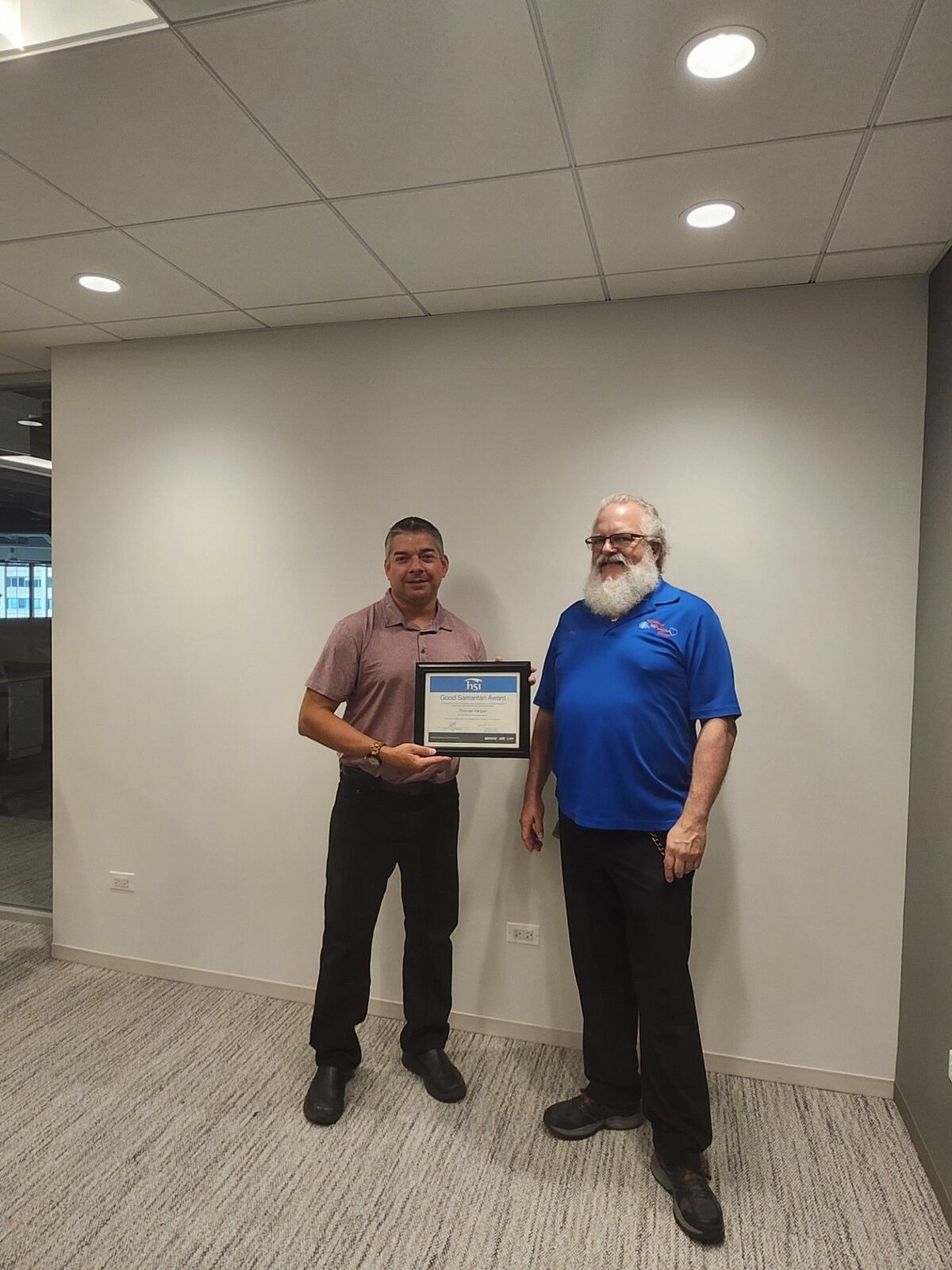 Midwest Safety Group instructor with a student after a class